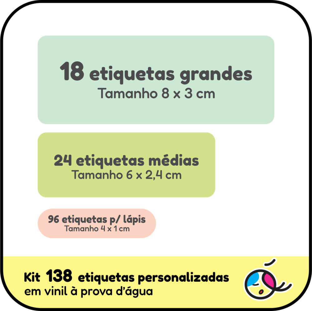 Etiquetas Escolares *** - Kit 138 Personalizadas