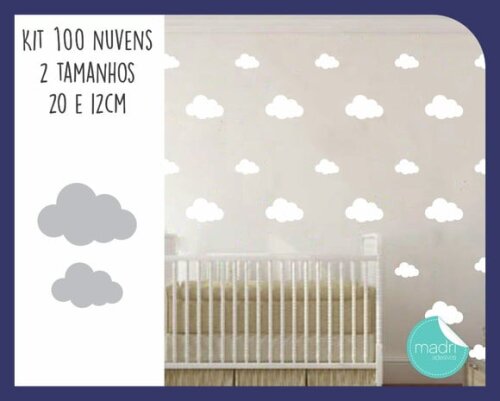 *Adesivo de Nuvens - 2 tamanhos 20 e 12 cm