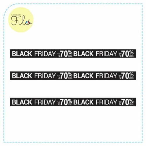 Adesivo Black Friday para Loja - Kit com 3 Faixas