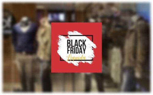 Adesivo Black Friday para vitrine - cor vermelha