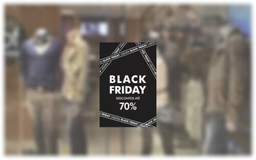 Adesivo Black Friday para Vitrine até 70% Desconto