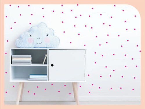 Adesivo Bolinhas 3cm - 120 unidades - pink