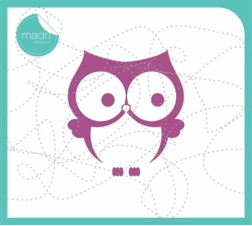 Adesivo Coruja Kit 50 Unid Frete Gratis