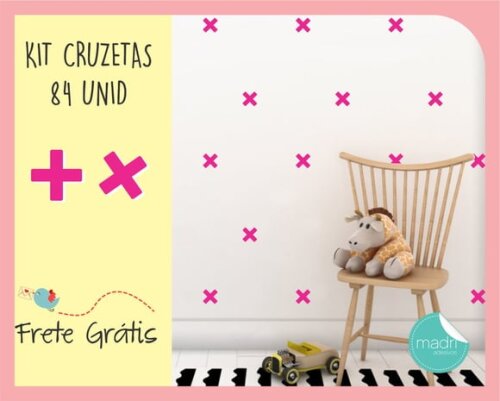 Adesivo Cruzetas - Pink - 84 Unid