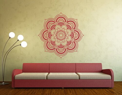Adesivo de Mandala - Vinho - 95x95cm
