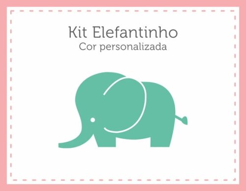 Adesivo de parede - Elefante kit 50 unid