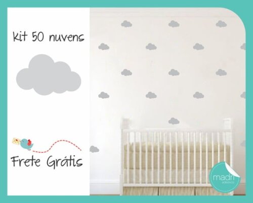 Adesivo de Parede - Nuvens Kit 50 Unid