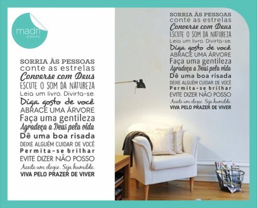 Adesivo de Parede - Sorria às Pessoas