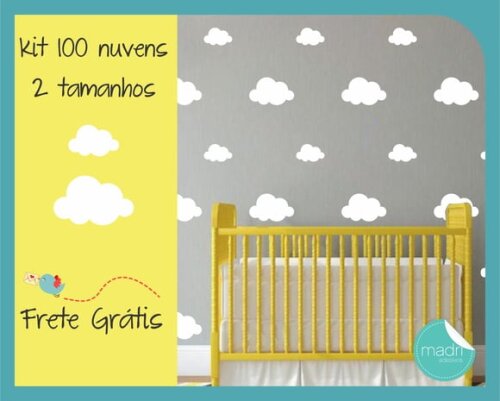 Adesivo de Parede Nuvem - Tamanhos 8 e 12cm