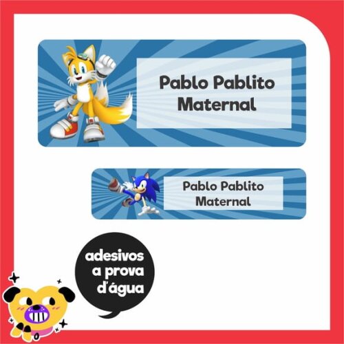 Adesivo em Vinil - Sonic - 200 unid
