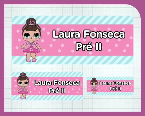 Adesivo Escolar - LOL Surprise Fancy - 156 unid - Kit G
