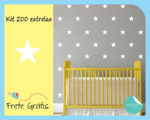 Adesivo Estrela - Kit com 200 Unidades