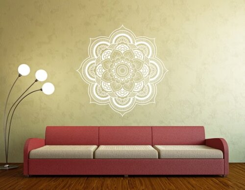 Adesivo Mandala - Branca - 95x95cm