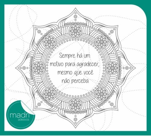 Adesivo Mandala c/ Frase Personalizada