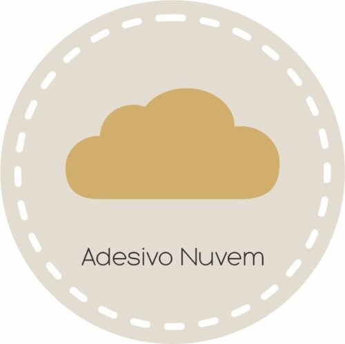 Adesivo Nuvens - Kit 100 Unid - 4x2cm