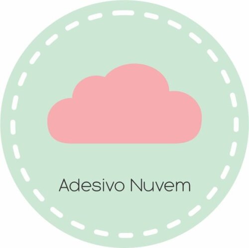 Adesivo Nuvens - Kit 100 unid - 5x2,5cm