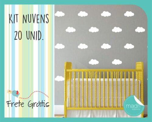 Adesivo Nuvens Fofinhas - 20 Unid