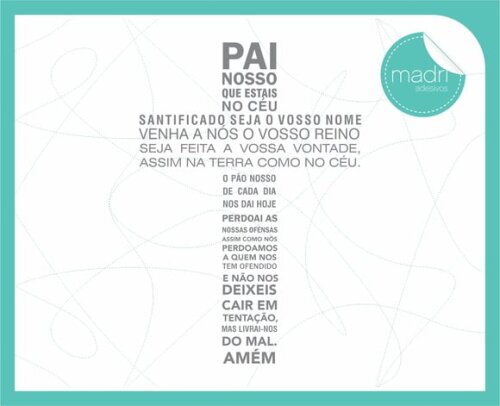 Adesivo Pai Nosso - Oração