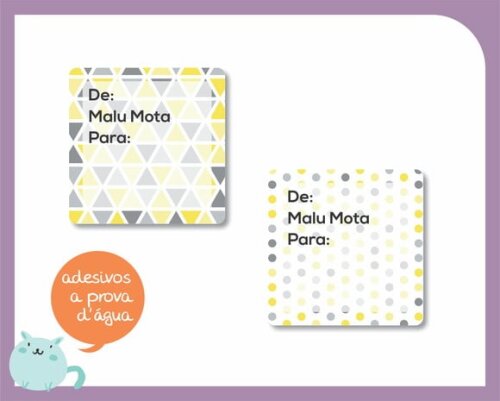 Adesivo para Presente - de / para - Modelo 1