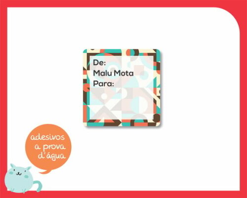 Adesivo para Presente - de / para - Modelo 2