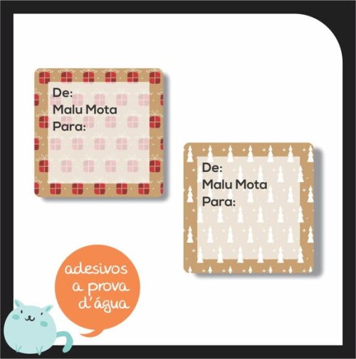 Adesivo para Presente - de / para - Modelo 13