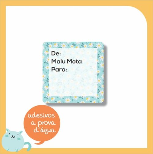 Adesivo para Presente - de / para - Modelo 10