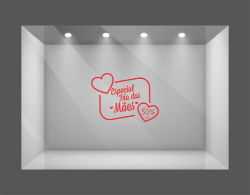 Adesivo para Vitrine - Dia das Mães