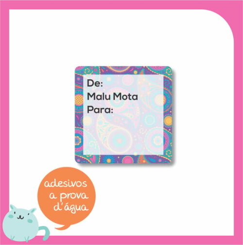 Adesivo para Presente - de / para - Modelo 8