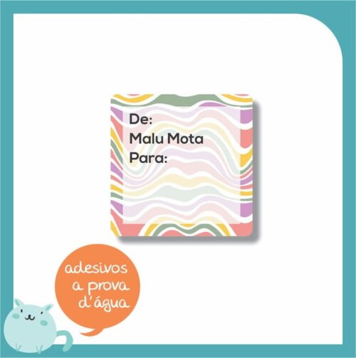 Adesivo para Presente - de / para - Modelo 5