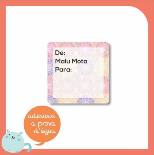 Adesivo para Presente - de / para - Modelo 9