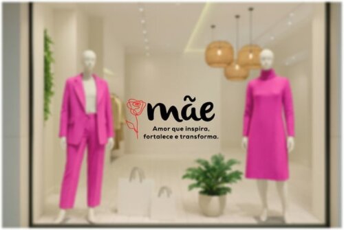 Adesivo para Vitrine - Dia das Mães