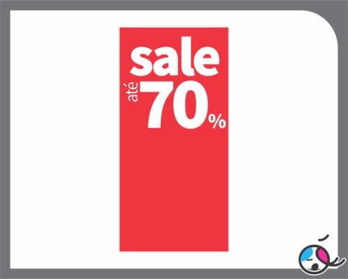 Adesivo para Vitrine Sale 70%
