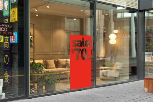 Adesivo para Vitrine Sale 70%