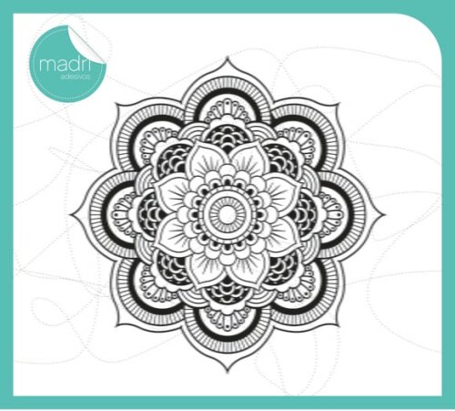 Adesivo Parede Mandala - cor marrom