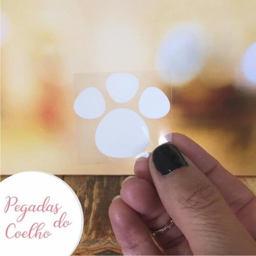 Adesivo Pegadas de Coelho - Kit 36 Unid
