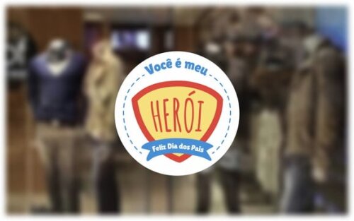Adesivo Vitrine - Dia dos Pais - Herói