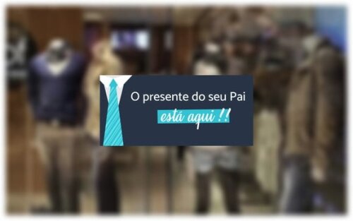 Adesivo Vitrine - Dia dos Pais - Presente aqui