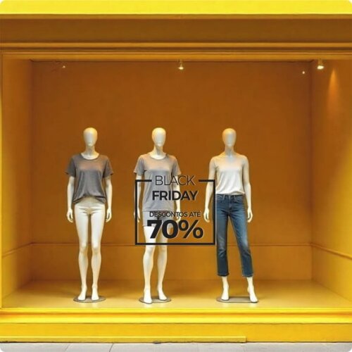 Adesivo Vitrine Black Friday - P