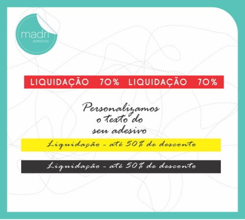 Adesivo Vitrine Loja - Liquidação
