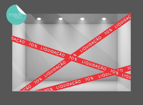 Adesivo Vitrine Loja - Liquidação