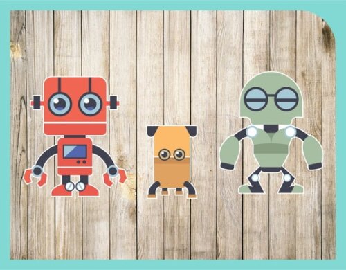 Adesivos de Robôs - kit 3 peças