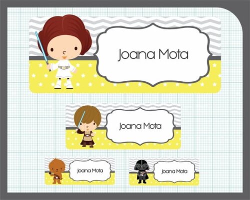 Adesivos Escolares - Star Wars - 100 Unid