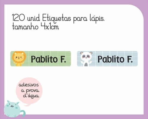 Adesivos Escolares Mini - 120 Unid - Lápis