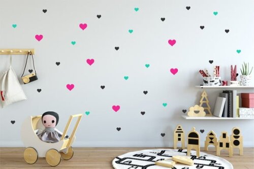 Adesivos kit corações - 50 unid - cor e tam variados