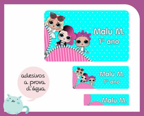 Etiqueta Escolar - Kit Médio - 100 Unid - Lols