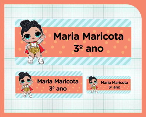 Etiqueta Escolar - Lol Surprise - 100 Unid