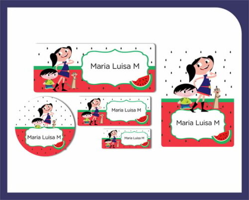 Etiqueta Escolar + TAGS - Show da Luna - 104 unidades