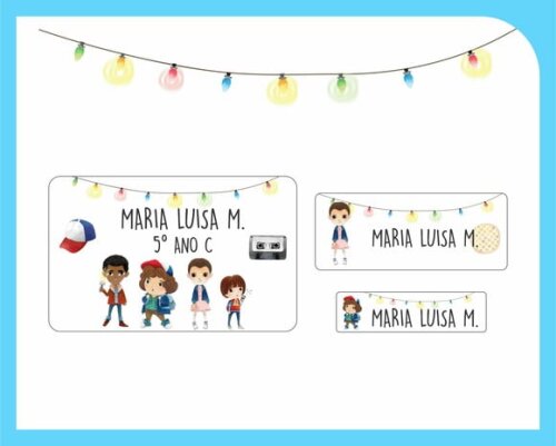 Etiqueta Escolar 100un - Stranger Things
