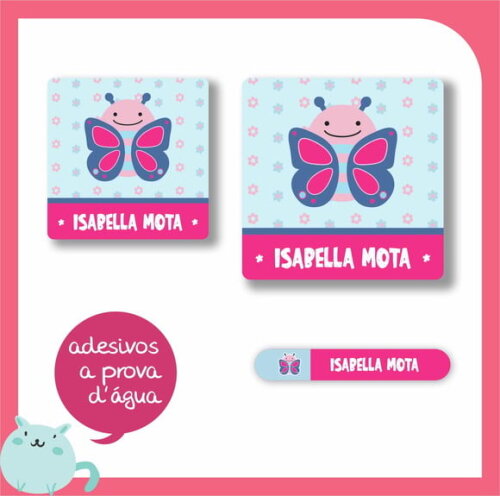 Etiqueta Escolar Skip Hop Borboleta - 60 Unid