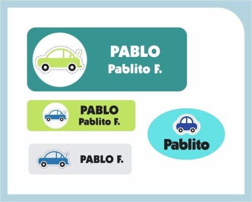 Kit Escolar Carrinho - 105 unid - adesivos e transfers